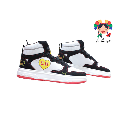 1038232 CHARLY Blanco Negro Tenis Casual para Dama, Joven y Caballero