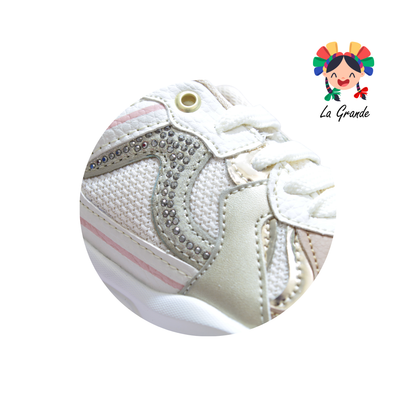 1822 ADIORA Beige Oro Maq Tenis Deportivo para Niña