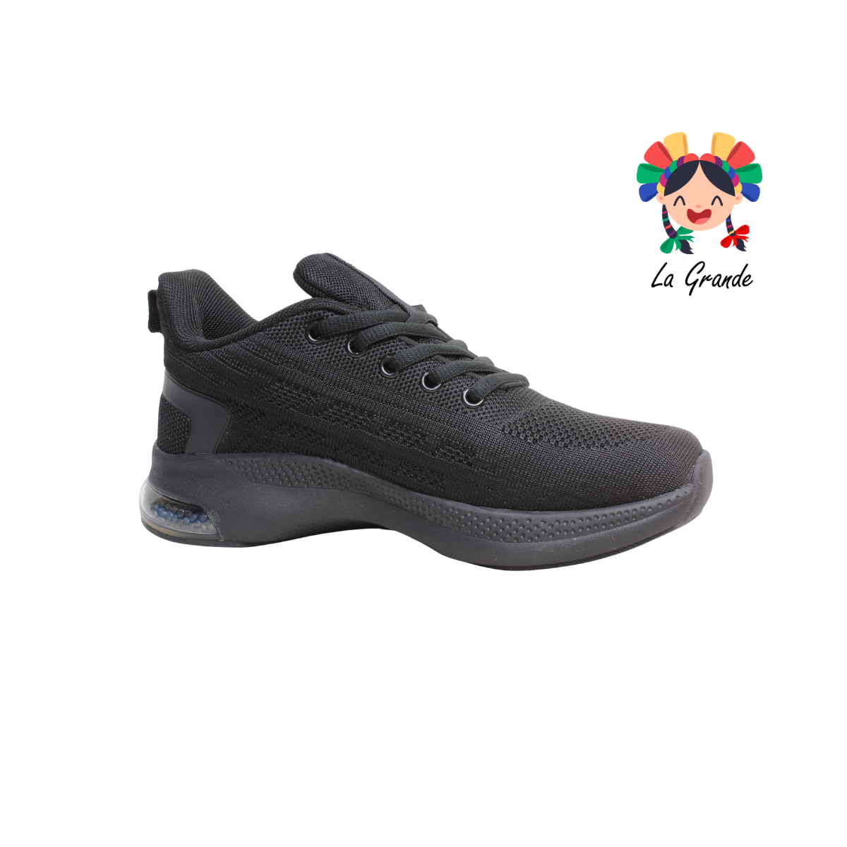 023W JERKO Negro Tenis Deportivo para Dama, Jóven y Caballero