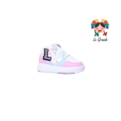 147 LUX-10 Blanco Lila Sintético Tenis Casual para Bebé