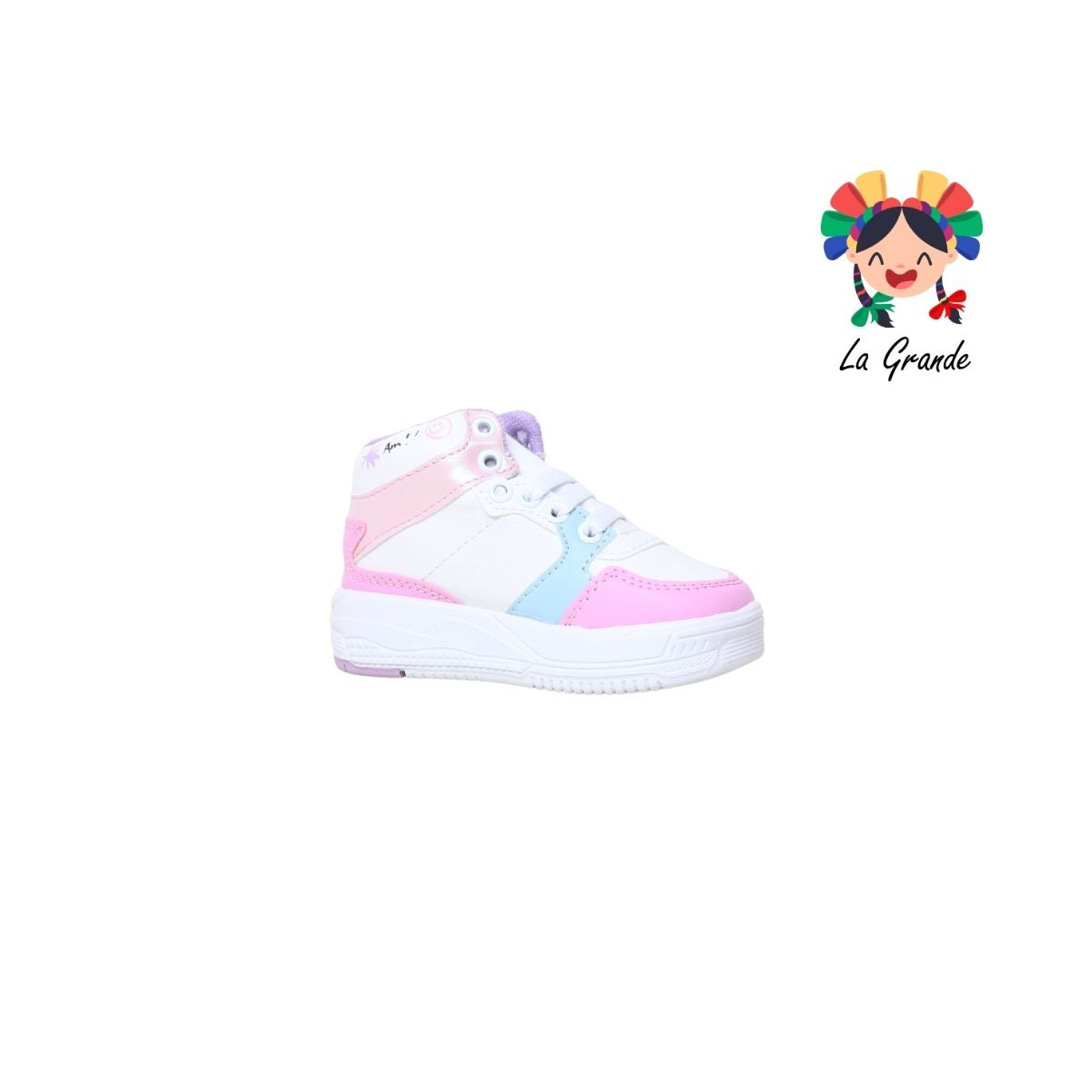 147 LUX-10 Blanco Lila Sintético Tenis Casual para Bebé