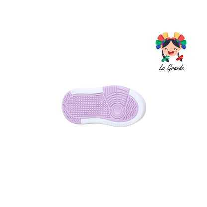 147 LUX-10 Blanco Lila Sintético Tenis Casual para Bebé