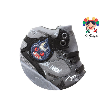 147 LUX-10 Oxford Negro Sintético Tenis Casual para Bebé