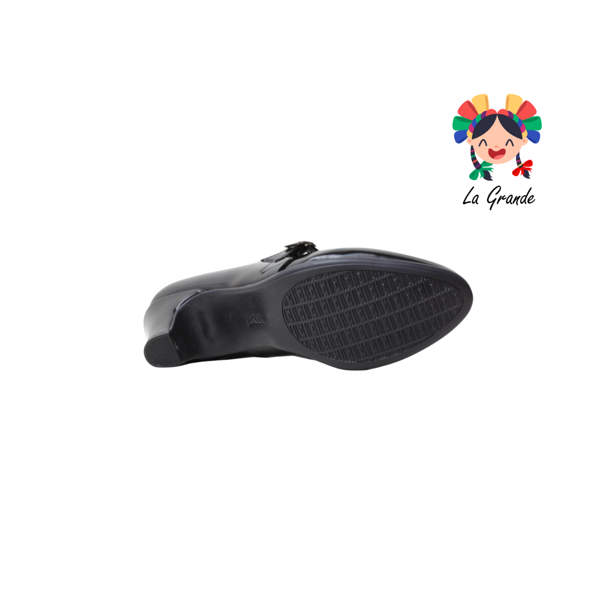 2413 ETNIA Negro Charol Zapatilla de Vestir para Dama
