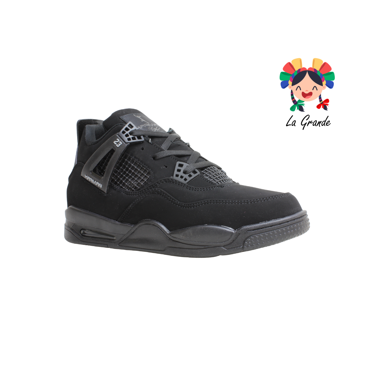 1016 HARMAN Negro Total Tenis Casual para Caballero