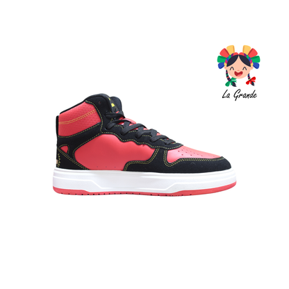 1038232 CHARLY Rojo Negro Tenis Casual para Dama, Joven y Caballero
