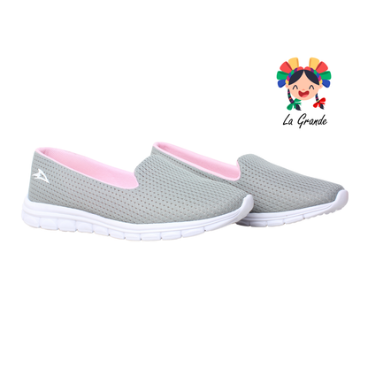 800 CARTIAN SPORT Gris Bco Rosa Textil Tenis Casual para Dama