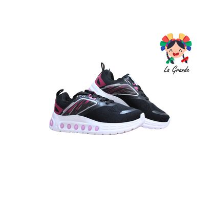 079 MAKKENA Negro Fucsia Tenis Deportivo para Dama