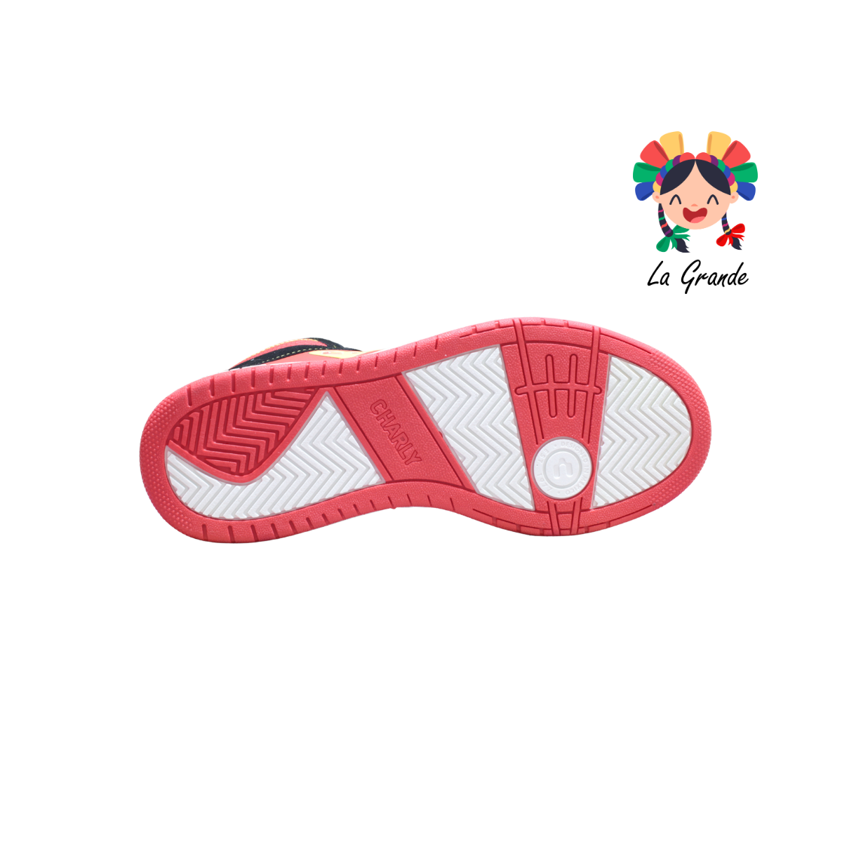 1038232 CHARLY Rojo Negro Tenis Casual para Dama, Joven y Caballero