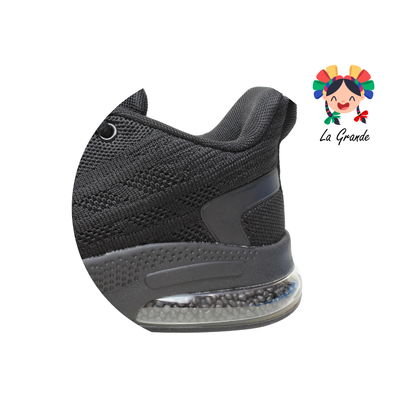 023W JERKO Negro Tenis Deportivo para Dama, Jóven y Caballero