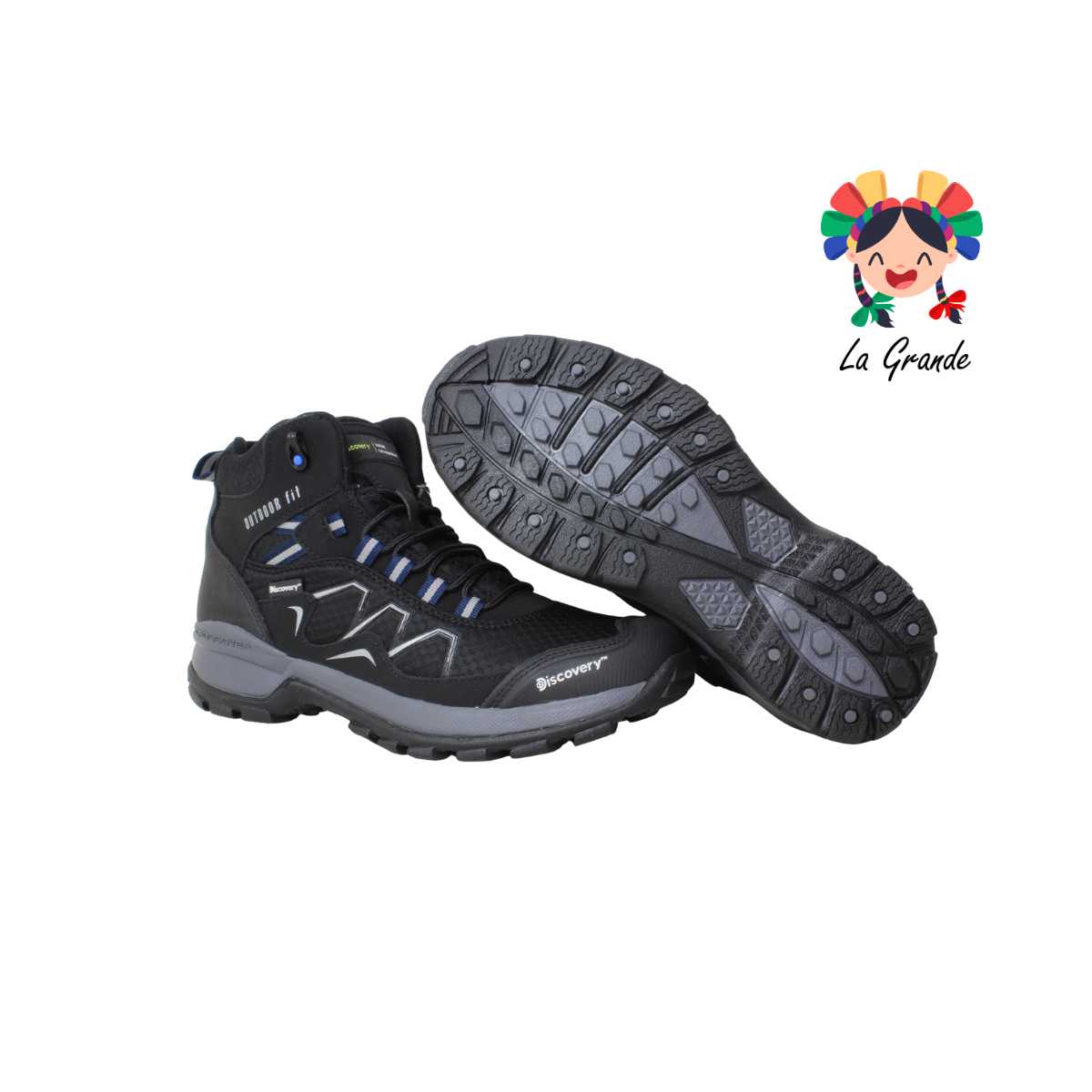 2320 DISCOVERY Negro Negro Textil Bota de Montaña para Caballero