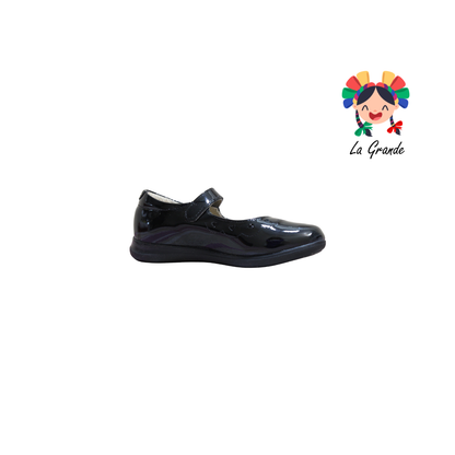 903 DOGI Negro Charol Zapato Escolar para Niña