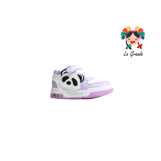 15000 FIRST Blanco Lila Sint Tenis Casual para Bebe y Niña