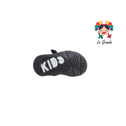 15000 FIRST Blanco Negro Sint Tenis Casual para Bebe, Niña y Niño