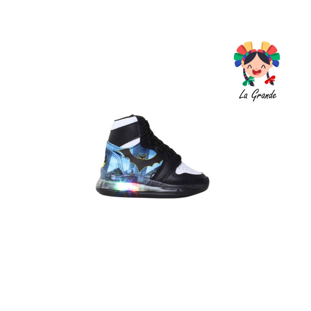 15000 PAOLA RAMIREZ Negro Sint Tenis Casual con Luces Led para Niño