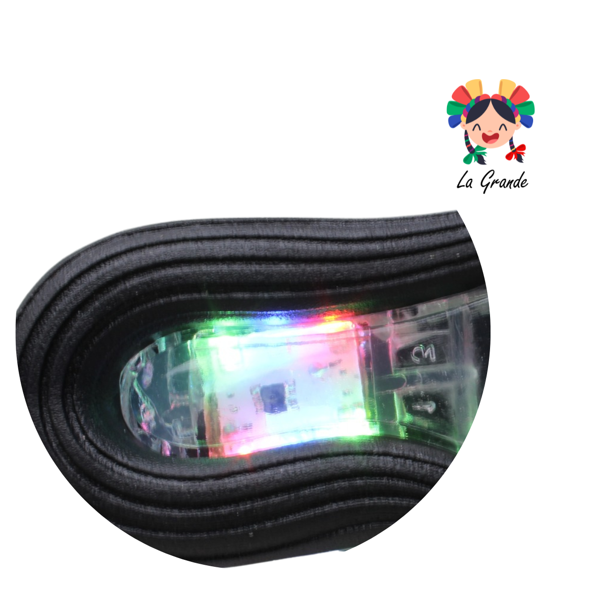 15000 PAOLA RAMIREZ Negro Sint Tenis Casual con Luces Led para Niño