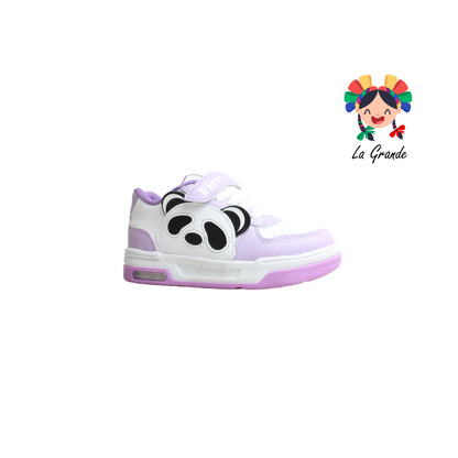 15000 FIRST Blanco Lila Sint Tenis Casual para Bebe y Niña