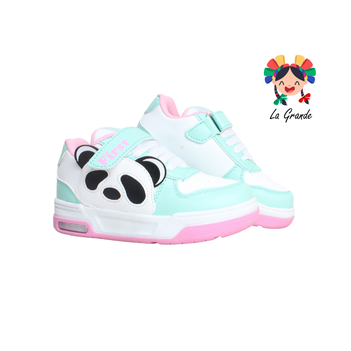15000 FIRST Blanco Menta Sint Tenis Casual para Niña