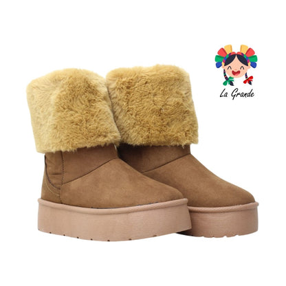 15010 FRIDAYS Melle Nobuck con Peluche para Dama