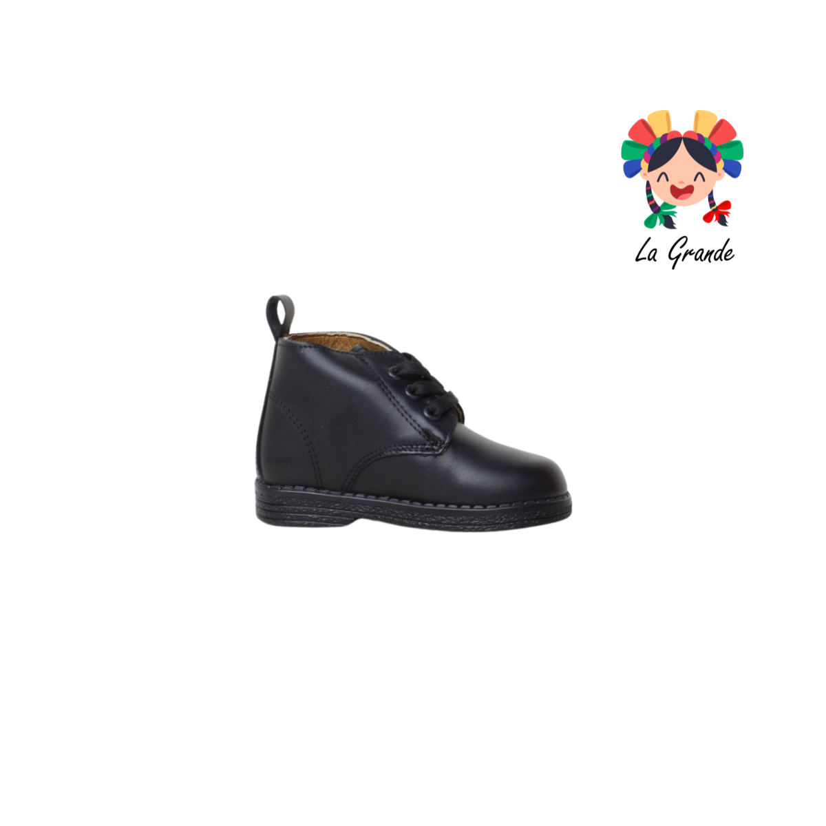 1505-N DOGI Piel Negro Negro Bota Casual para Bebé