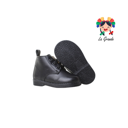 1505-N DOGI Piel Negro Negro Bota Casual para Bebé
