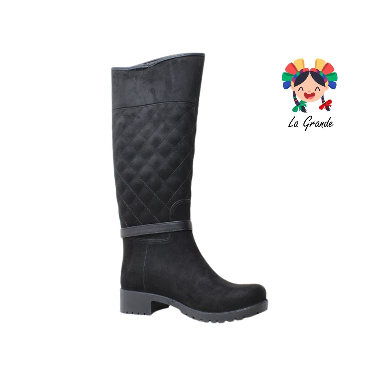 1508 ULAN Negro Durazno Bota Lluvia para Dama