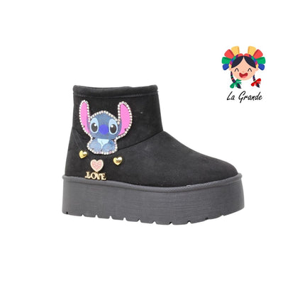 1509 KOALA FRIDAYS Negro Nobuck Bota Corta para Dama