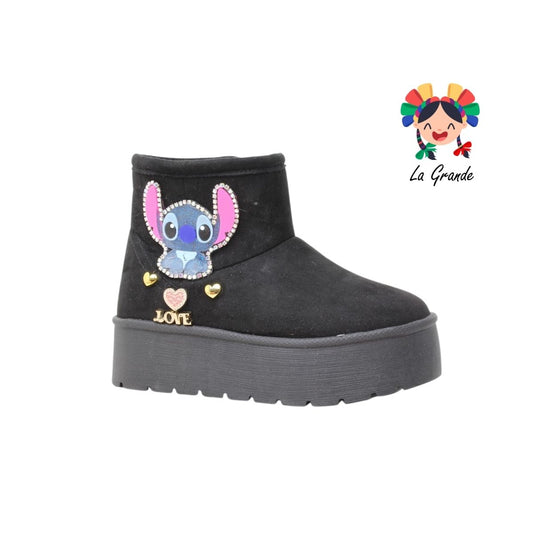 1509 KOALA FRIDAYS Negro Nobuck Bota Corta para Dama