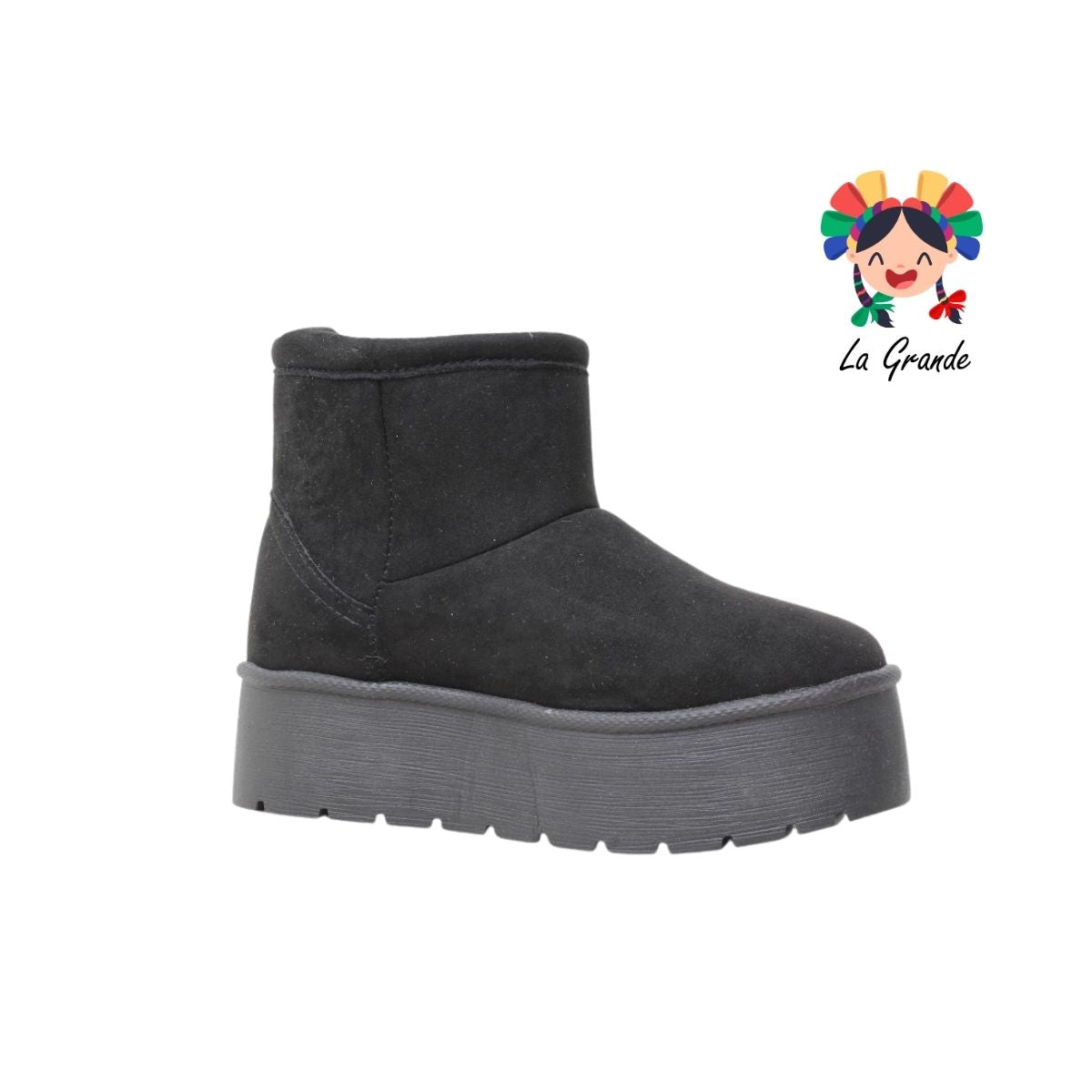 1509 KOALA FRIDAYS Negro Nobuck Bota Corta para Dama