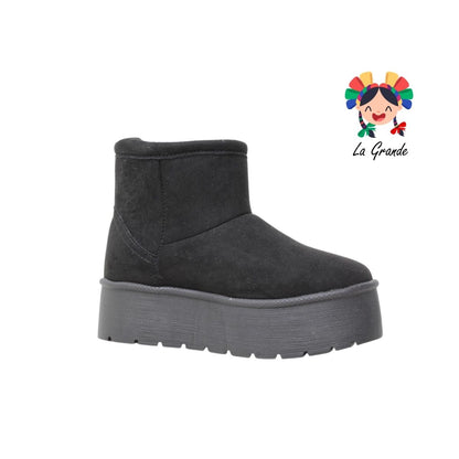 1509 KOALA FRIDAYS Negro Nobuck Bota Corta para Dama