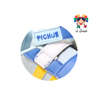 150 PICHUS Cielo Rey Sint Tenis Casual con Velcro para Niño y Niño