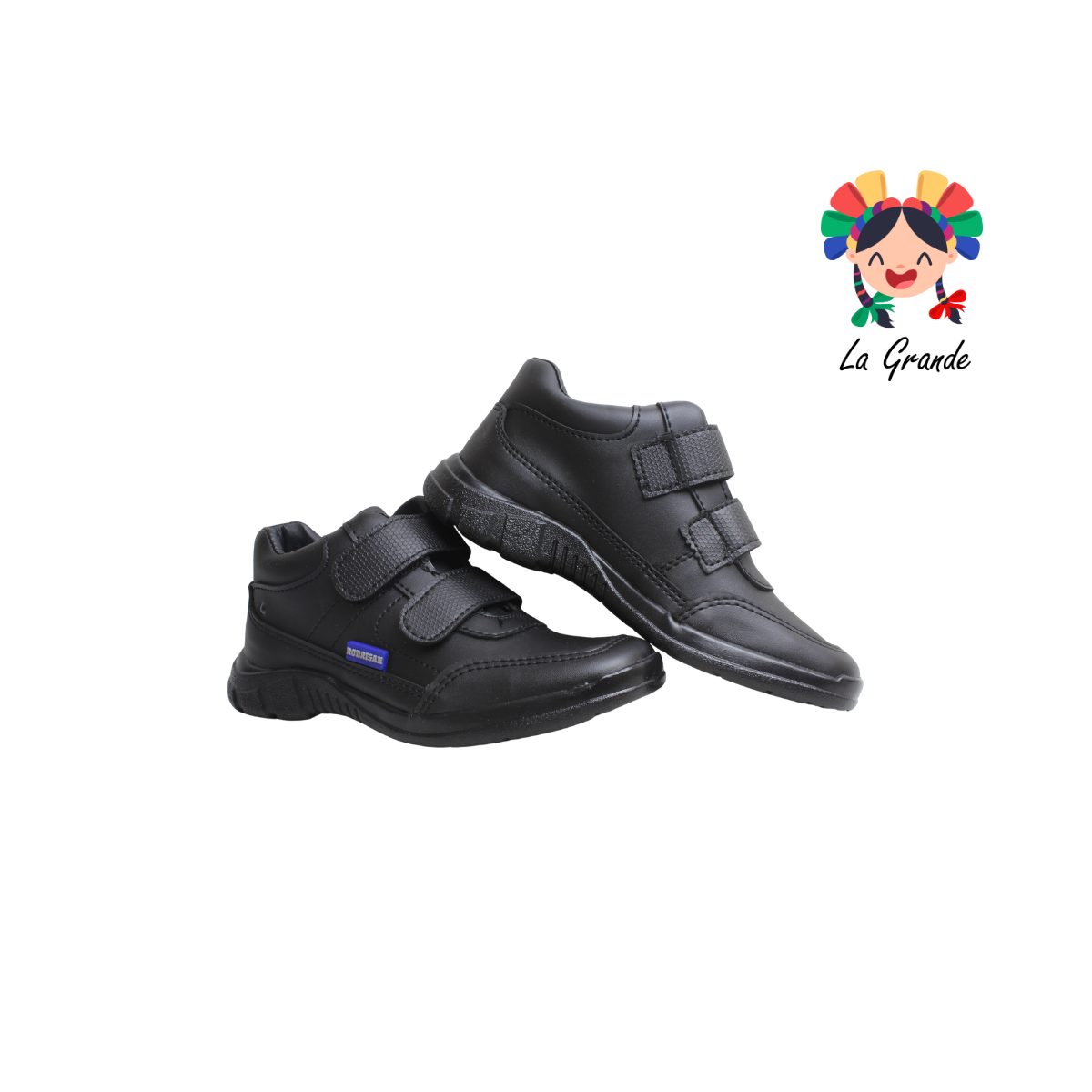 4632 RODRISAN Negro Sint Zapato Escolar para Niño