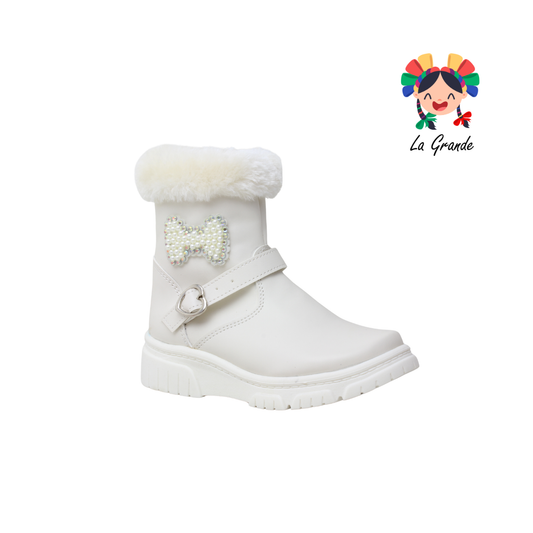 150 ERANDI Latte Napa Bota con Peluche para Niña