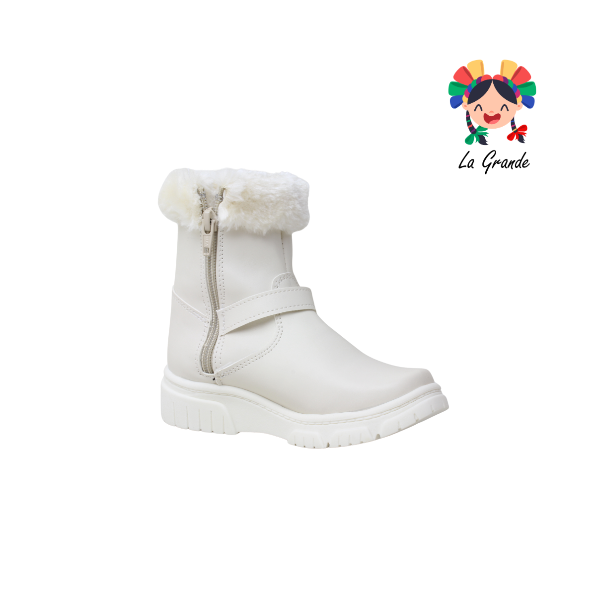 150 ERANDI Latte Napa Bota con Peluche para Niña