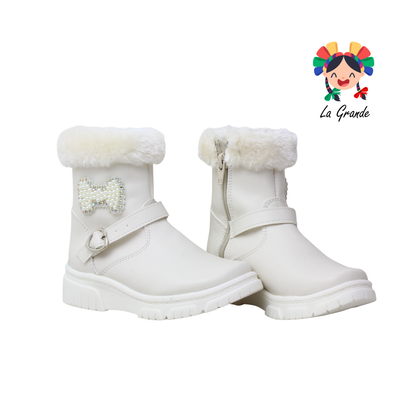 150 ERANDI Latte Napa Bota con Peluche para Niña