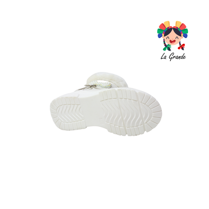 150 ERANDI Latte Napa Bota con Peluche para Niña