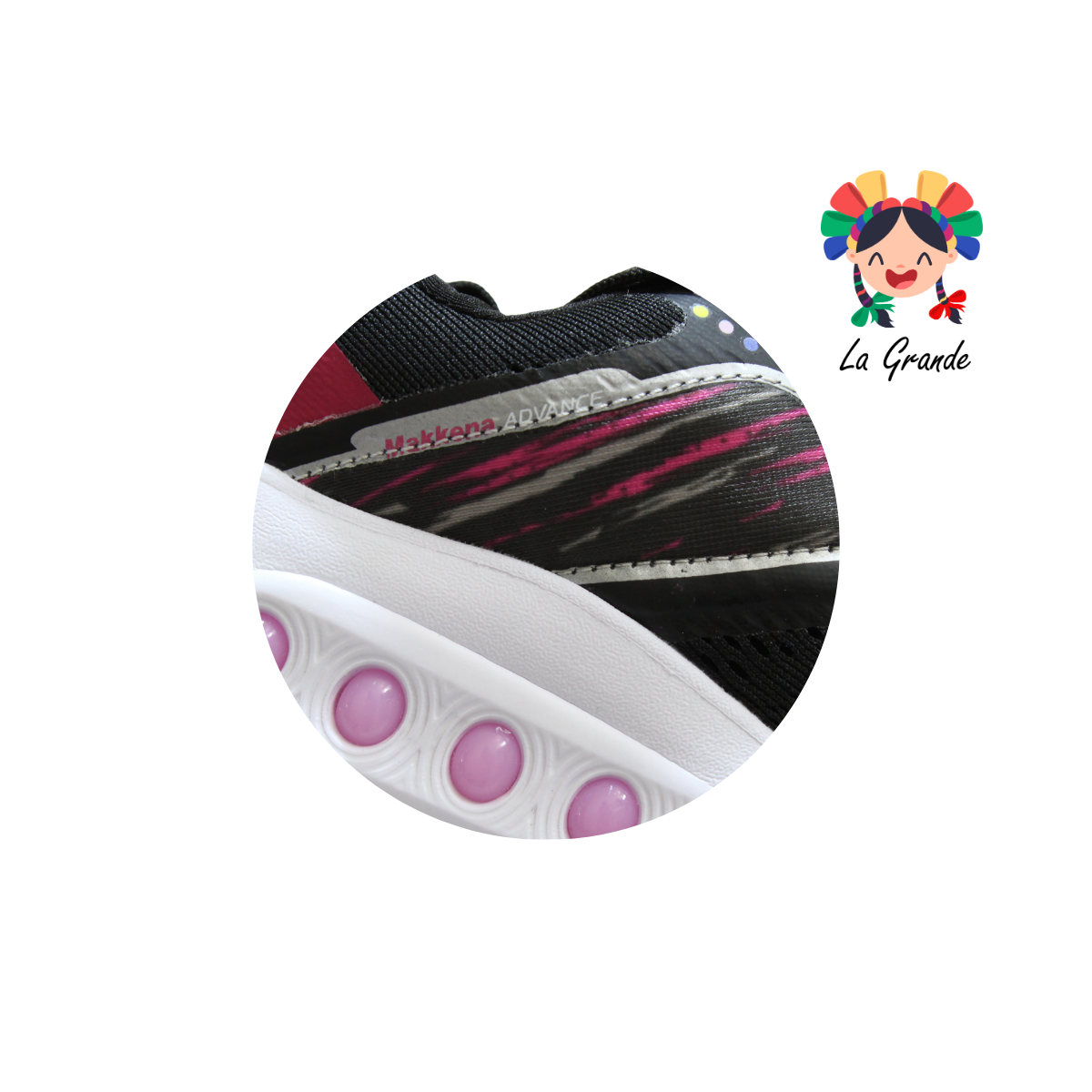 079 MAKKENA Negro Fucsia Tenis Deportivo para Dama
