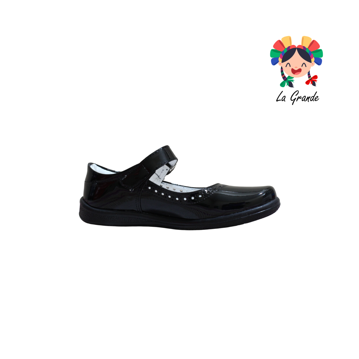 200 DULCE CEREZA Negro Charol Zapato Escolar para Dama
