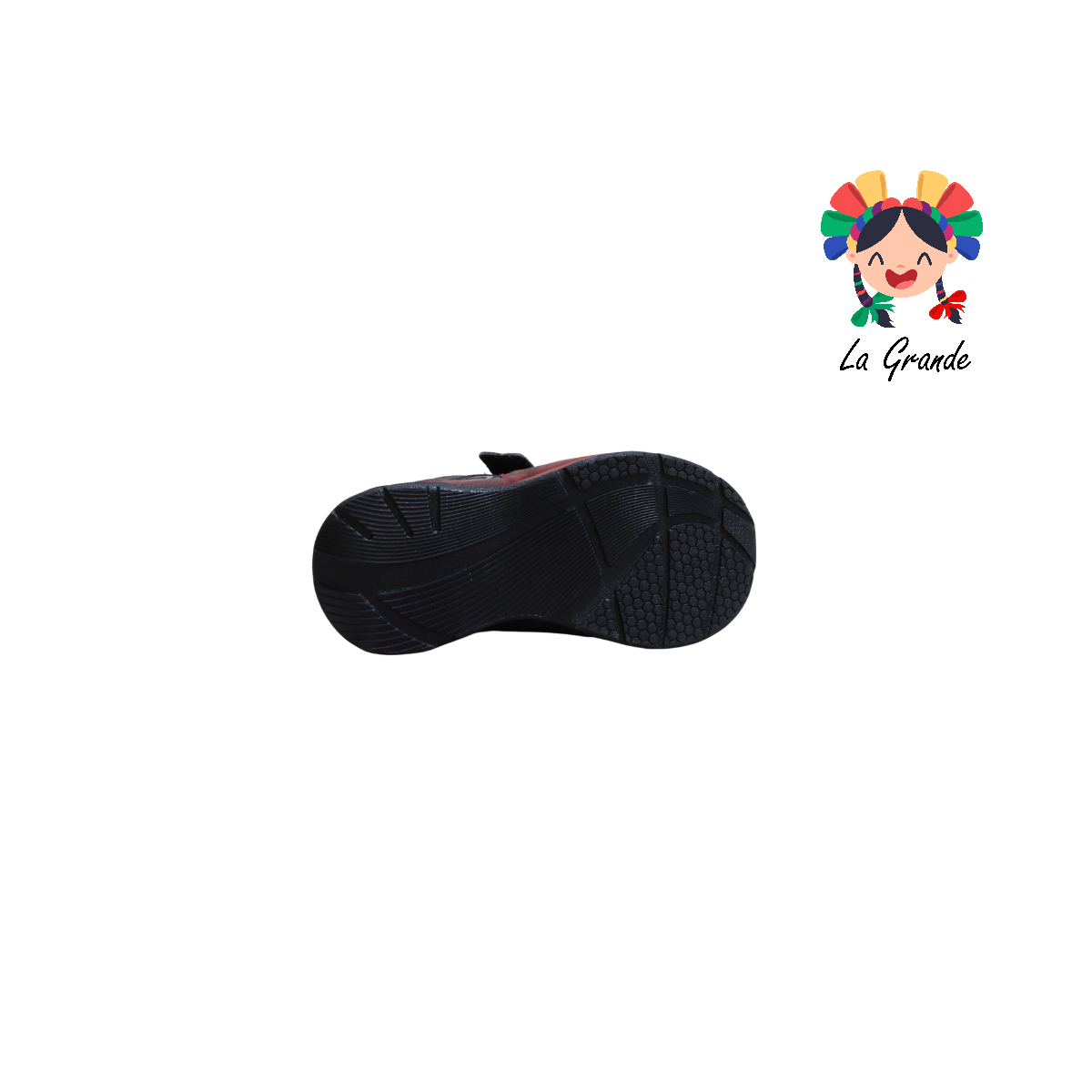 1727 KINGS-LU Negro Rojo Sintético Tenis Casual con Luz Led para Niño