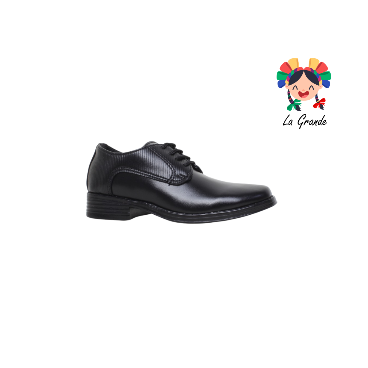 152C ADRIANO GIANETTI Negro Sint Zapato Escolar para Niño,Joven y Caballero
