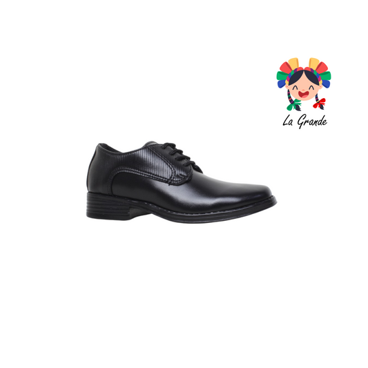 152C ADRIANO GIANETTI Negro Sint Zapato Escolar para Niño,Joven y Caballero