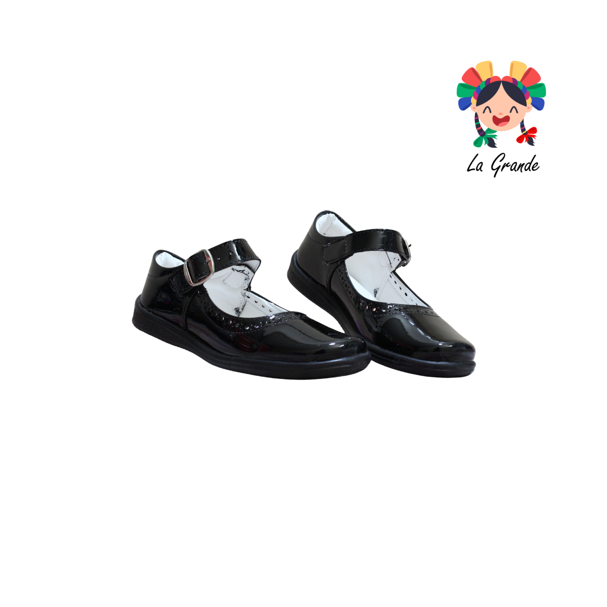 200 DULCE CEREZA Negro Charol Zapato Escolar para Dama