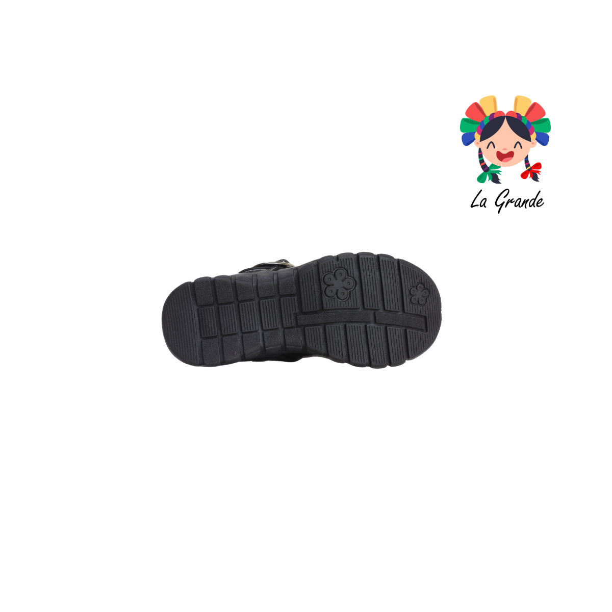 1538-B MUJER BONITA Negro Oscaria Zapato Escolar para Niña