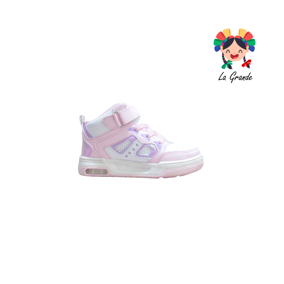1007 KENDROS Blanco Rosa Tenis Casual para Niña