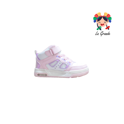 1007 KENDROS Blanco Rosa Tenis Casual para Niña