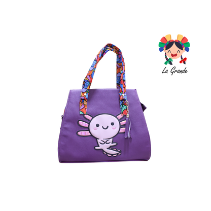 027 AJOLOT LUCCIANA Bolsa Púrpura Casual para Dama
