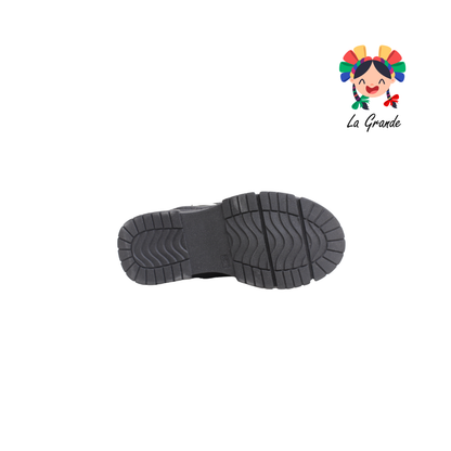 154 ERANDI Negro Napa Bota Casual para Niña
