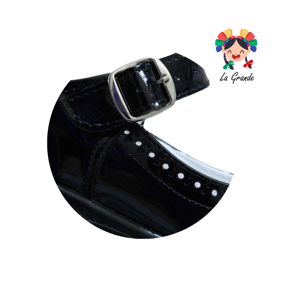 200 DULCE CEREZA Negro Charol Zapato Escolar para Dama