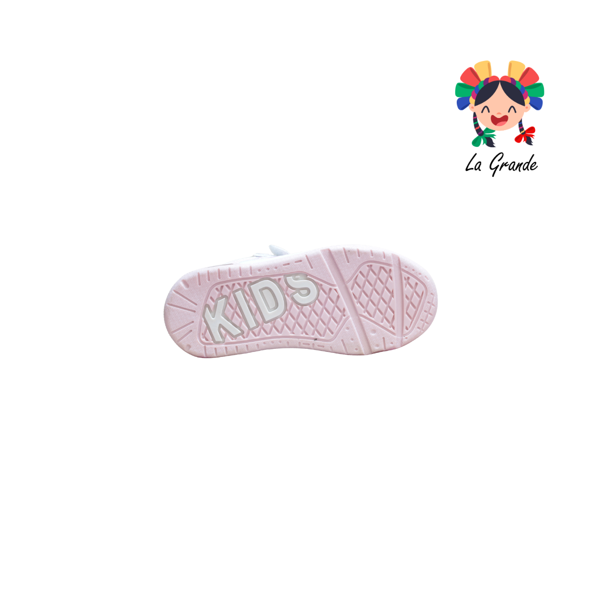1007 KENDROS Blanco Rosa Tenis Casual para Niña