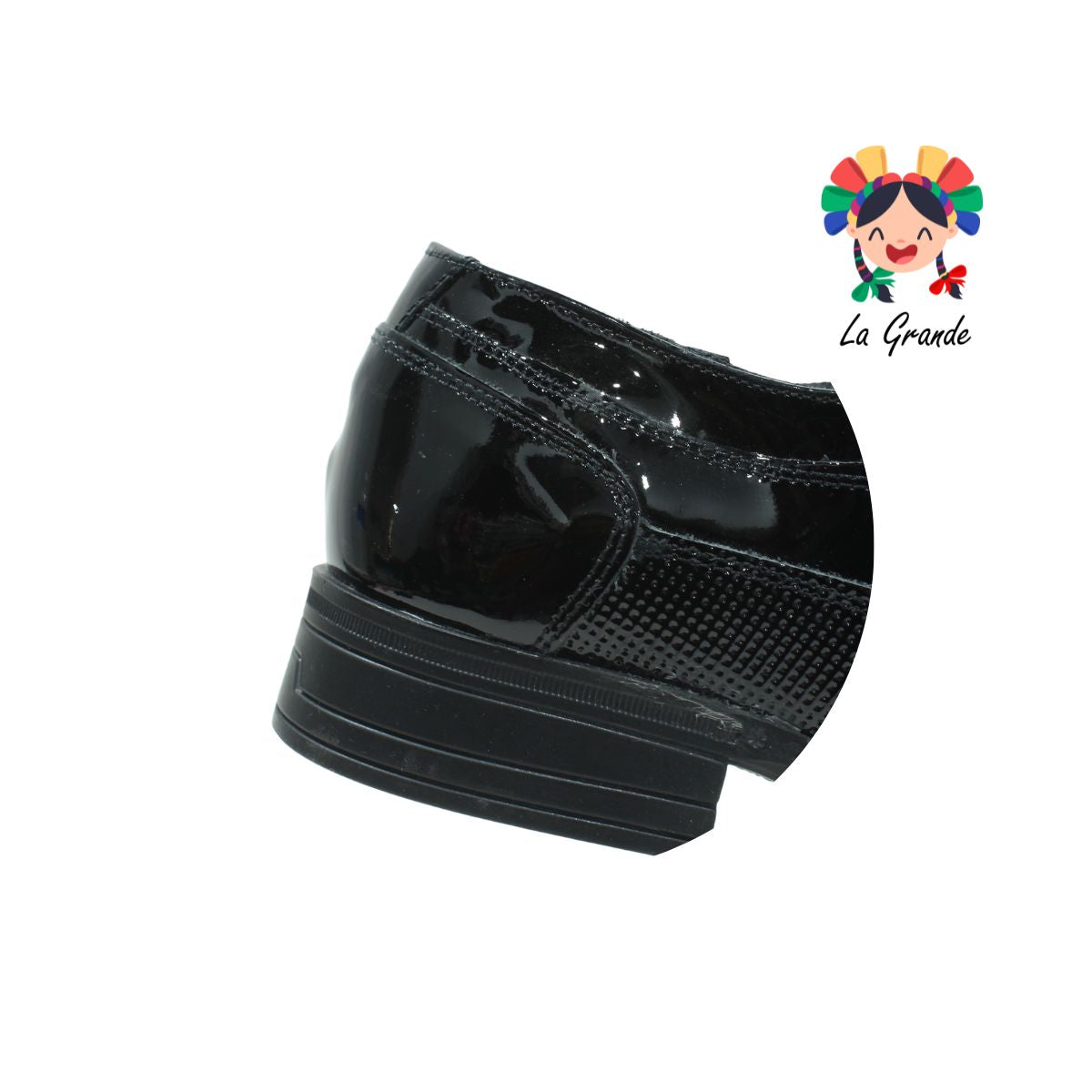 155P PARRANDEROS Negro Piel Zapato Casual de Charol para Caballero